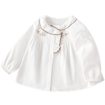 (Same style in the mall) Balabala baby shirt baby top thin girls 2024 autumn new style fresh