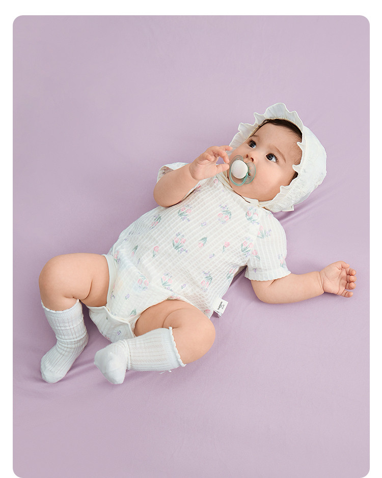 Balabala Children's Clothing Newborn Baby Clothes Full-Month Baby Jumpsuit Infant Romper Triangle Autumn Outfit Two-Piece Set — 28