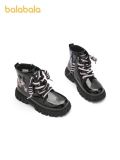 [Тот же стиль в торговом центре Kuromi] Balabala Обувь для девочек Ботинки Martin Осень и зима 2025 Новая детская обувь Детские ботинки