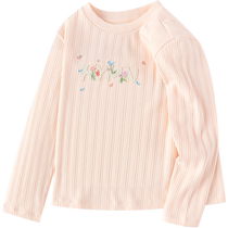 (Same style in the mall) Balabala childrens clothing girls T-shirt long-sleeved inner 2024 new autumn bottoming top