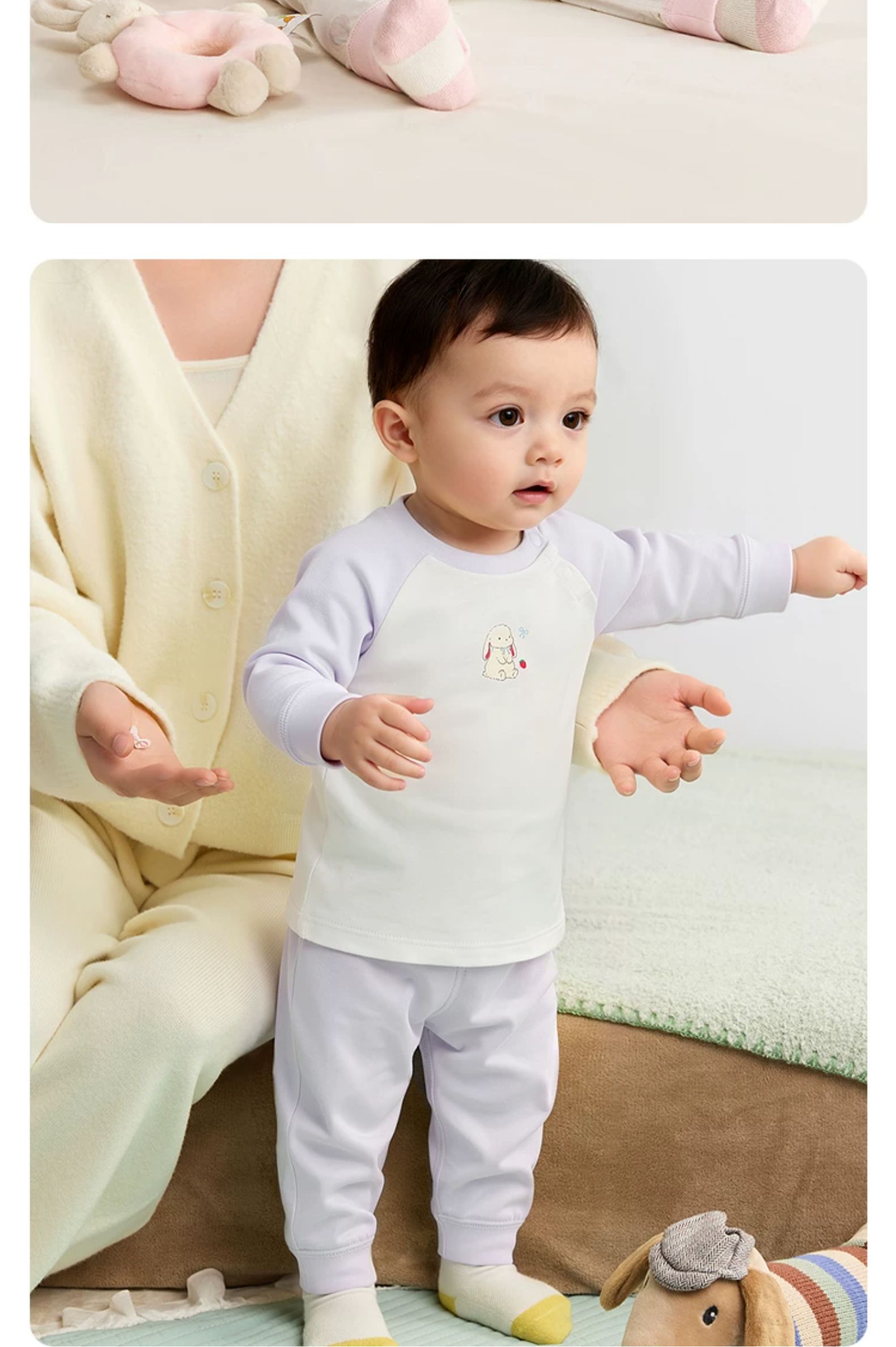 Balabala Children's Baby Pajamas, Infant Clothing, Autumn Clothes and Pants, New Spring and Autumn Two-Piece Set for Boys and Girls — 22