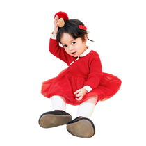 Balabala baby dress one-year-old dress girl skirt baby retro national style sweet fashion