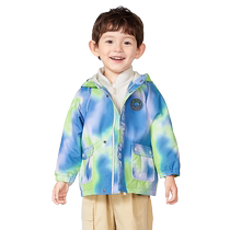 Balabala boys autumn clothing childrens coat polar fleece two-piece baby hooded top warm and stylish childrens clothing