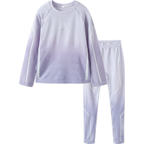 Balabala lab childrens clothing boys suits winter middle-aged and older childrens sports warm all-in-one fabric