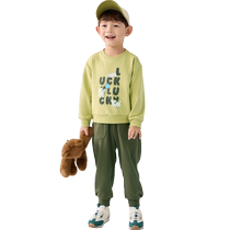 Balabala childrens clothing childrens suit 2024 new two-piece set boys and girls baby spring and autumn sportswear
