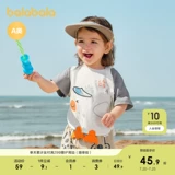 巴拉巴拉 Детская приятная телу футболка с коротким рукавом, летняя хлопковая летняя одежда для мальчиков, детская одежда