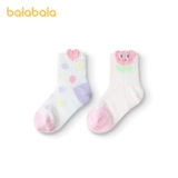 [Тот же стиль в торговых центрах] Носки Balabala для девочек и детские сетчатые носки, летние тонкие дышащие жаккардовые носки, две пары