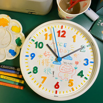 Poignée à main peinte à la main Packs de matériel Enfants Peinture Graffiti Clock Hanging Clock Nursery Parenting Activities Fine Arts Painting