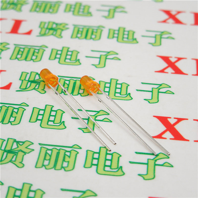 3MM orange hair orange light emitting diode LED light orange F3 luminotron 1 bag 1000-Taobao