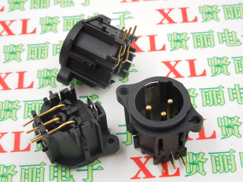 Canon Seat Audio Speaker Three-Core Camon Public Seat Mixers Socket Carrones Gilded Bent Foot