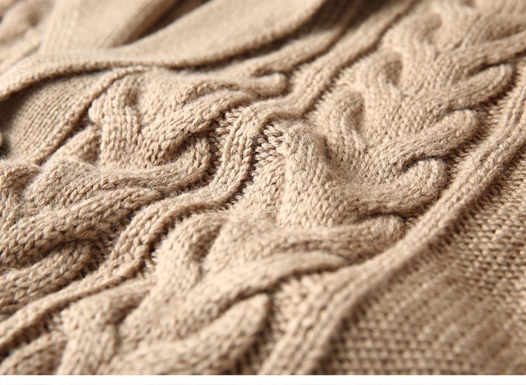 Nặng cổ điển Ruffle xoắn cổ điển màu xanh lá cây cổ áo đan len áo len nam mùa đông dày shop thời trang nam