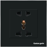 Черный 86 Скрытая гонконгская система электрических светильников 13а пять -ямы с USB Британское бонусное квадратное переключатель квадратного выключателя отверстия