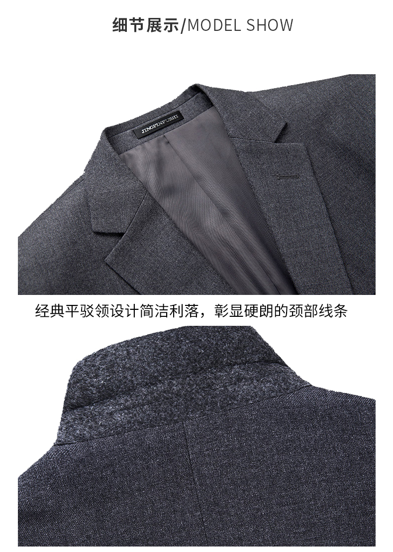 Bộ đồ nam trung niên 4050 bố kinh doanh váy cưới màu xám giản dị 6070 bộ đồ trung niên vest nam