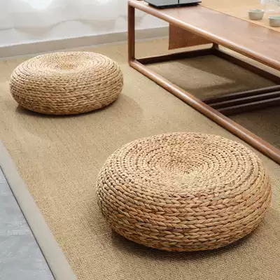 Straw futon Japanese cushion thick round tea ceremony rattan tatami yoga meditation mat floor seat