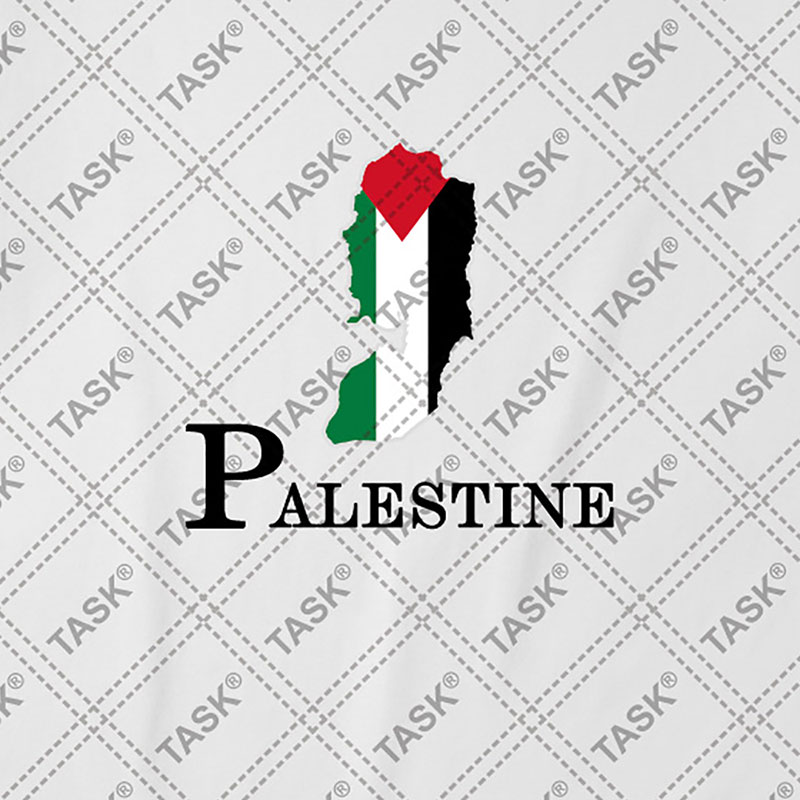 TASK Palestine Quốc Bản đồ bông ngắn SleeveT T-Shirt Phong trào nam và nữ Tops Tide 50