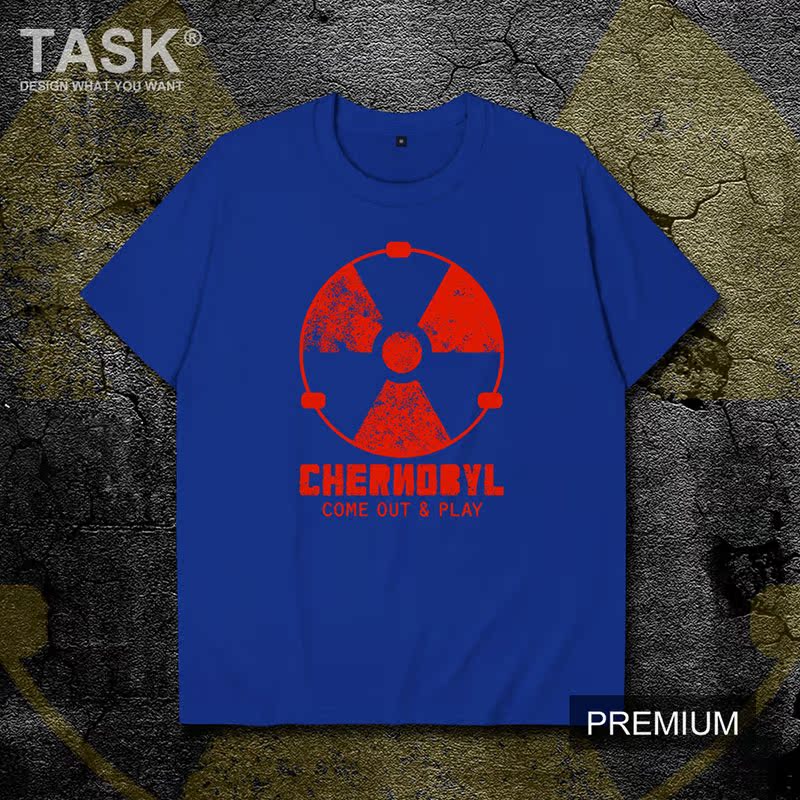 TASK Chernobyl tai nạn Chernobyl sắc nét in mùa hè áo thun nam và giản dị tưởng niệm nửa ống tay áo áo sơ mi nữ