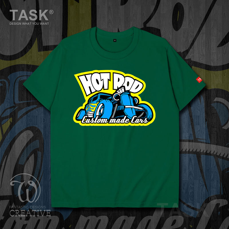 TASK Motorsport Tính Tuỳ chỉnh Hot Rod Modified Car Trend ngắn tay áo thun nam và nữ T-Shirt 03-0007