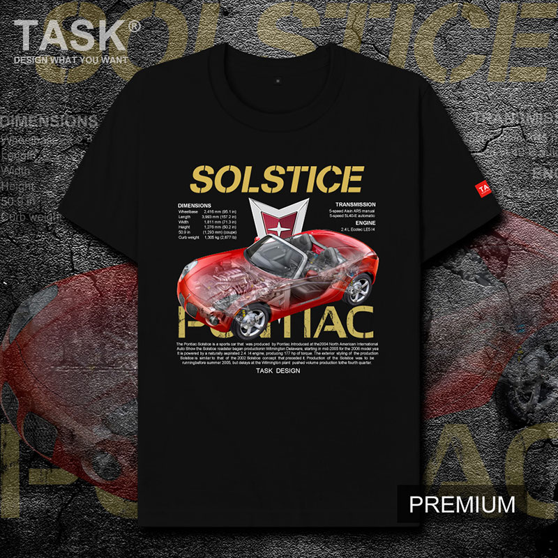 TASK Pontiac Solstice pandy Mỹ Sports Car ngắn tay áo T-Shirt hâm mộ nam và nữ quần áo