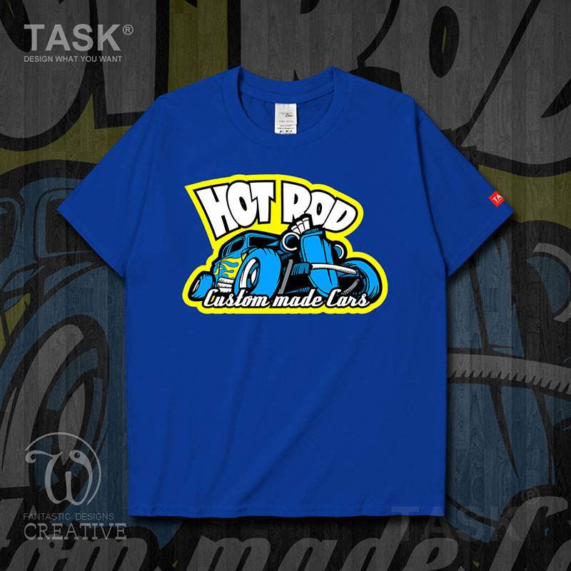 TASK Motorsport Tính Tuỳ chỉnh Hot Rod Modified Car Trend ngắn tay áo thun nam và nữ T-Shirt 03-0007