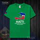 TASK Haiti Quốc Bản đồ Creative bông ngắn tay áo thun nam và nữ Casual thể thao Half-Sleeve Summer 50