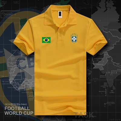 2018 World Cup ve áo POLO áo sơ mi ngắn tay T-shirt Đức Argentina Brazil Bồ Đào Nha Pháp đội tuyển quốc gia 20 polo áo Polo