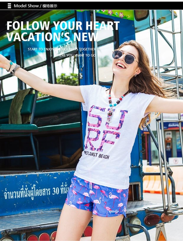 Quần đi biển nhanh khô quần nữ nghỉ mát kích thước lớn những người yêu thích mặc quần short bãi biển góc phẳng quần spa lỏng quần bơi 	quần 7 màu đi biển