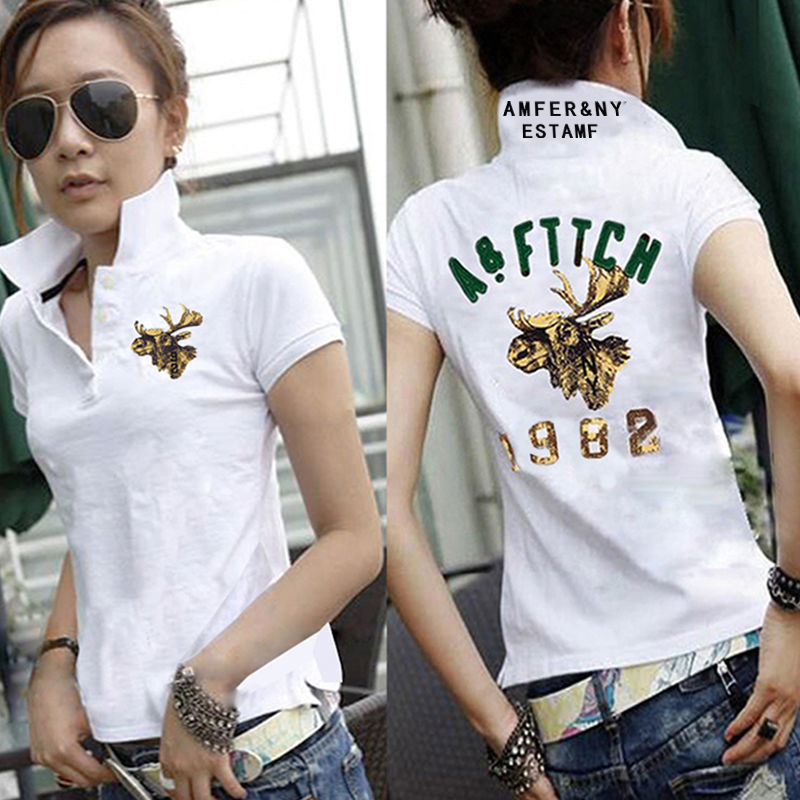 Pure Cotton Lapel Short-Sleeved T-Shirt Women's Polo Shirt Summer 2026 New Style Paul Slim Fit Cotton T-Shirt Student Collared T-Shirt Pure Cotton Lapel Short-Sleeved T-Shirt Women's Polo Shirt Summer 2026 New Style Paul Slim Fit Cotton T-Shirt Student Collared T-Shirt