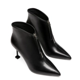 Martens, обувь с заостренным носом на высоком каблуке, универсальные короткие сапоги, утепленные ботинки, коллекция 2023, из натуральной кожи