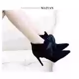 Martens, высокие короткие сапоги с заостренным носом, демисезонная универсальная обувь на высоком каблуке, из натуральной кожи