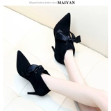 Martens, высокие короткие сапоги с заостренным носом, демисезонная универсальная обувь на высоком каблуке, из натуральной кожи