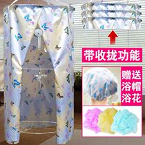 Bath cover winter home bath thickening and increasing the shower curtain to block the house simple bathroom round bath tent insulation cover