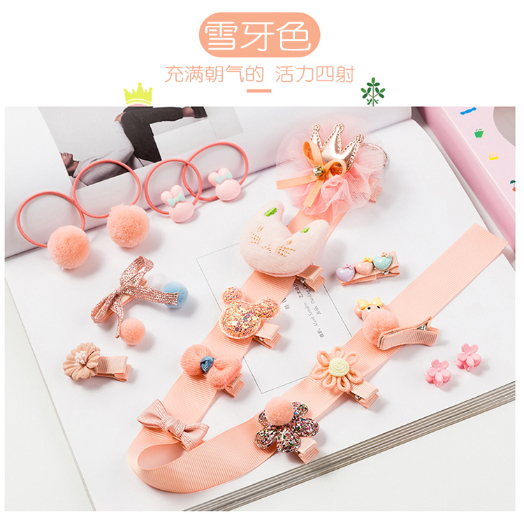 Trẻ em kẹp tóc bướm clip lady kẹp tóc dễ thương toddler tóc dây công chúa tóc nhẫn head jewelry cô gái tóc phụ kiện thiết lập