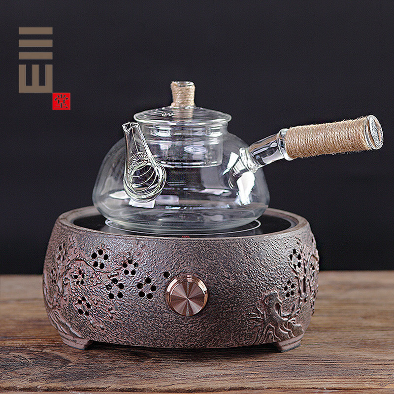 Sanshan Hall Dark Incense Old Rock Burning Black Crystal Stove Tea Home Mini-Sized Home Tea Oven Cook Tea-Ware High Power