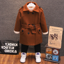 Boys coat of clothes in 2021 new winter clothes for children thickening cotton and long autumn windwear