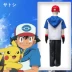 Anime Pokemon COSPLAY Trang phục nam Giáng sinh Xiaozhi COS Quần áo trẻ em Quần áo Pokemon đồ cosplay vô diện Cosplay