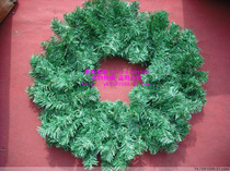 Green plastic leaf 40 cm diameter Christmas decorations flower ring coarse blastocyst 40cm Christmas flower ring woolen