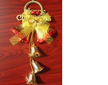 Golden Plane Plated Christmas Alphabet Double Bell Pan 14 * 26 cm #6893