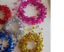 1 8 m fine steel wire 5-star bright sheet wool bar Wedding Festive to decorate fine coloured strips