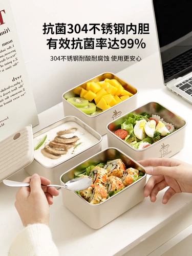 Термос, вместительный и большой ланч-бокс из нержавеющей стали для школьников