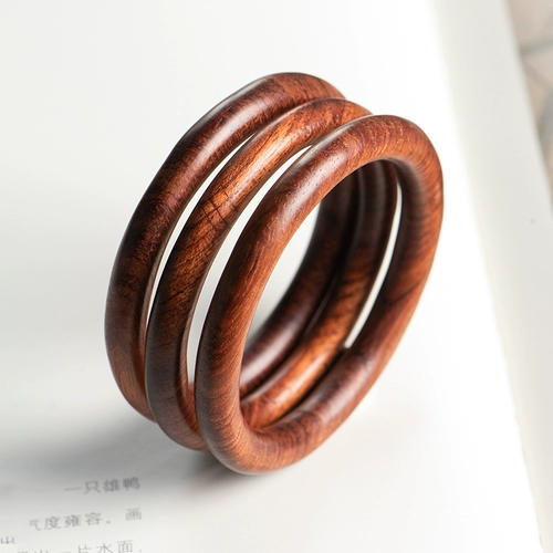 Деревянный ретро женский браслет из розового дерева, этническое ювелирное украшение, простой и элегантный дизайн