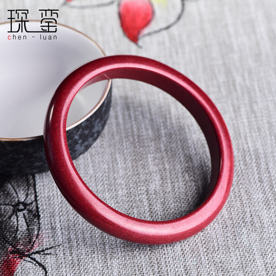 Hochwertiges Zinnober-Armband für Damen, Lila-Gold-Sand-Rohstein-Erz-Armband, Zinnober-Herz-Sutra-Armband für Damen, Sternzeichen-Jahres-Accessoires