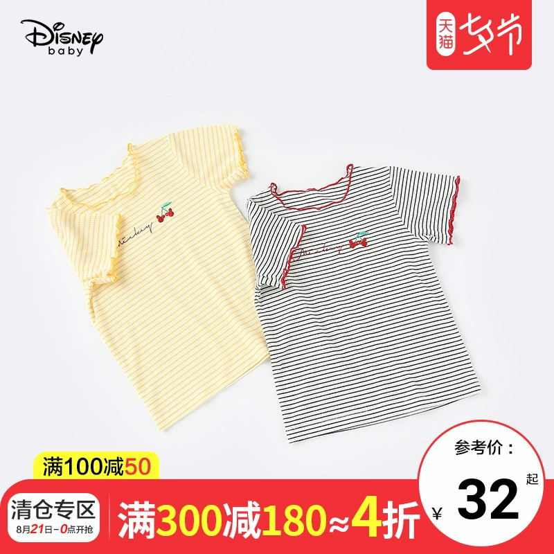 Quần áo trẻ em Disney cô gái áo thun trẻ em ngắn tay 2020 áo thun cotton nửa tay trẻ em mới quần áo mùa hè - Áo thun