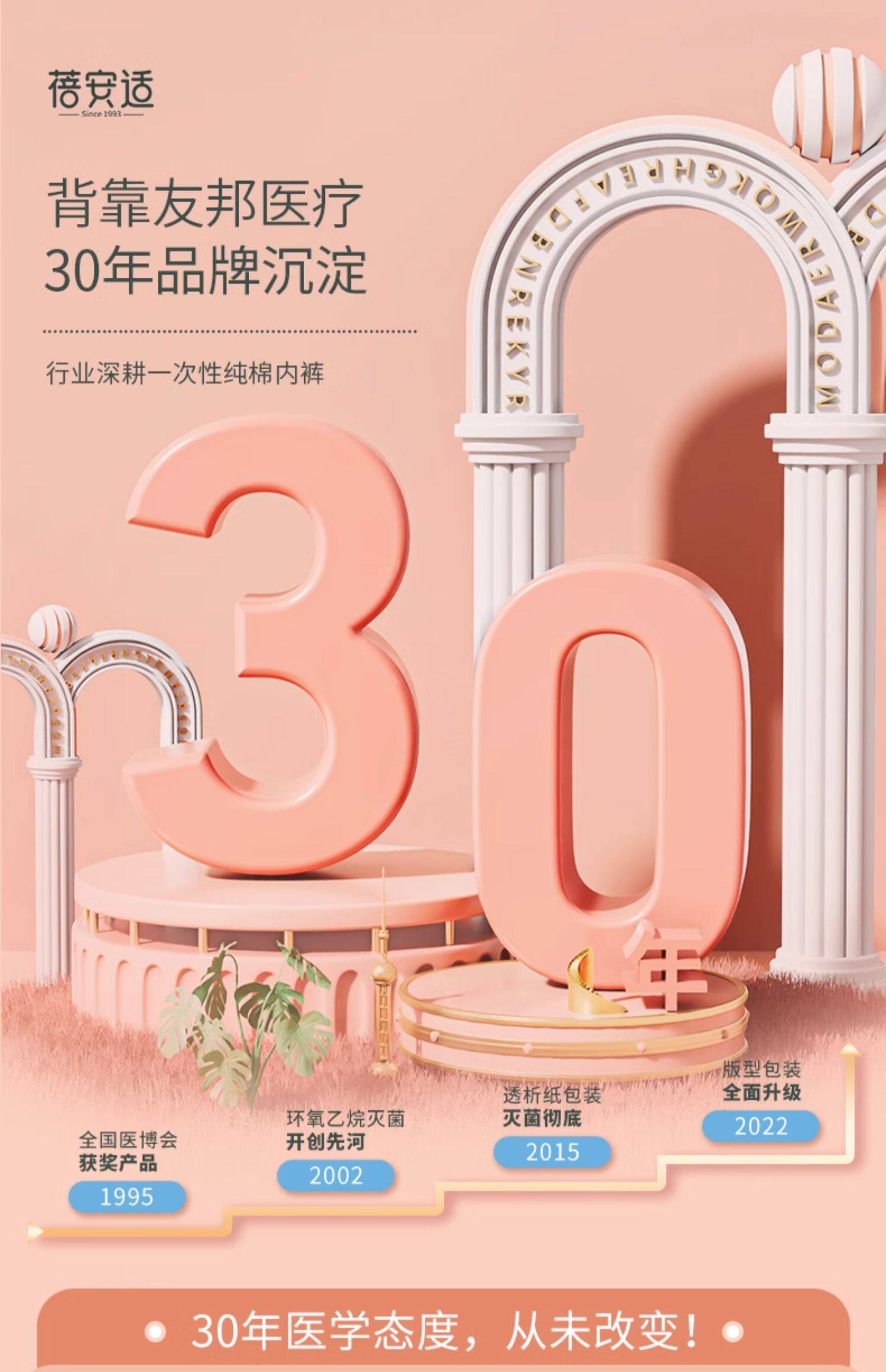 【中國直郵】蓓安適 一次性內褲 純白5條裝 女生XL(腰圍2.2-2.3尺) 女款純棉滅菌