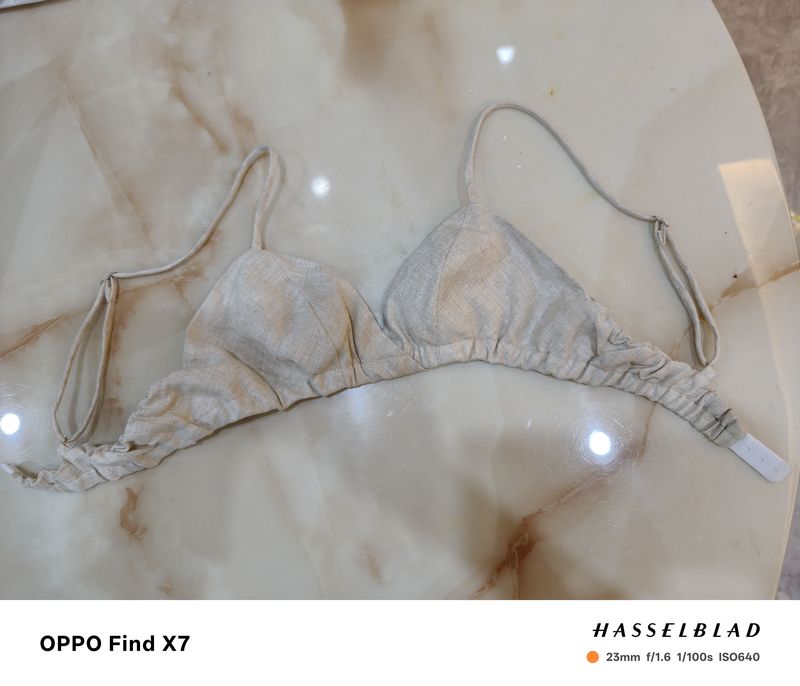 14-Gauge Hemp Raw Fiber Color Wireless Bra, Antibacterial, Breathable, Pressure-Free, Loose-Fitting Bra