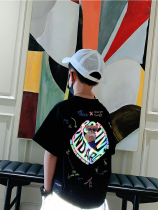 Boy pure cotton short sleeve T-shirt Summer clothing Children boys blouses CUHK Tong Shuai tide card 2021 new summer tide