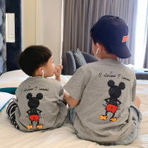 Boy Clothing Boy Summer Clothing Short Sleeve T-shirt Mickey Children Han Version Loose Pure Cotton Half Sleeve Upper Clothes Baby Compassionate Tide