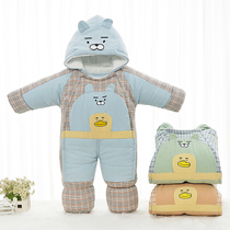 Baby winter clothes thickened warm jumpsuit baby clothes out of the clothes