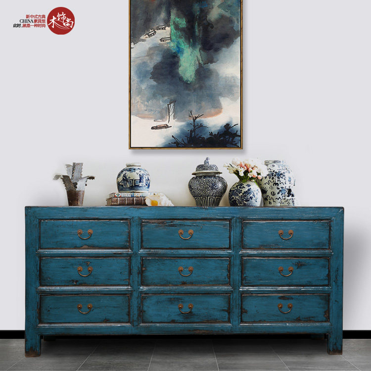 (Wood decoration is still) retro cupboard kitchen cabinet tea cabinet kitchen storage cabinet side cabinet storage cabinet