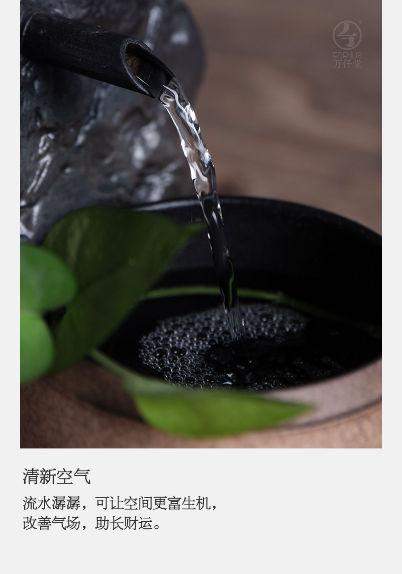 Thousands of thousand hall water implement new ceramic water desktop furnishing articles household humidifier water bamboo stream of ses