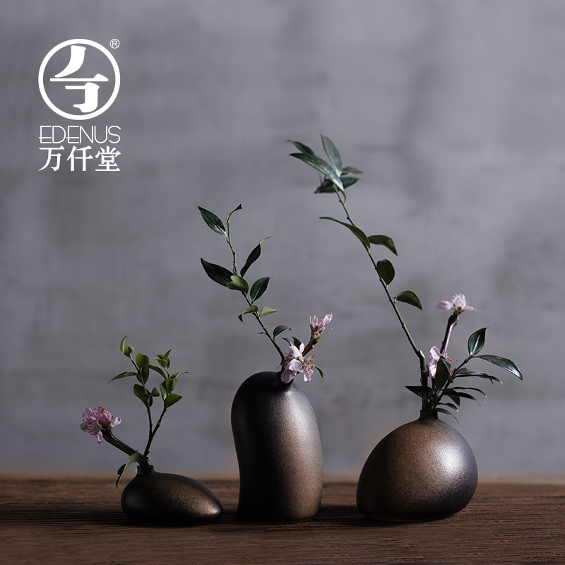 M letters kilowatt/hall ceramic creative desktop mini flower vase floral outraged three company image flower stone figure